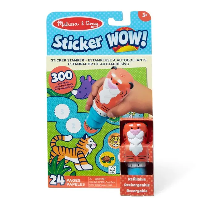 Wow Tiger Activity & Sticker Pad – Includes Reusable Stamper Tool (32014) 1