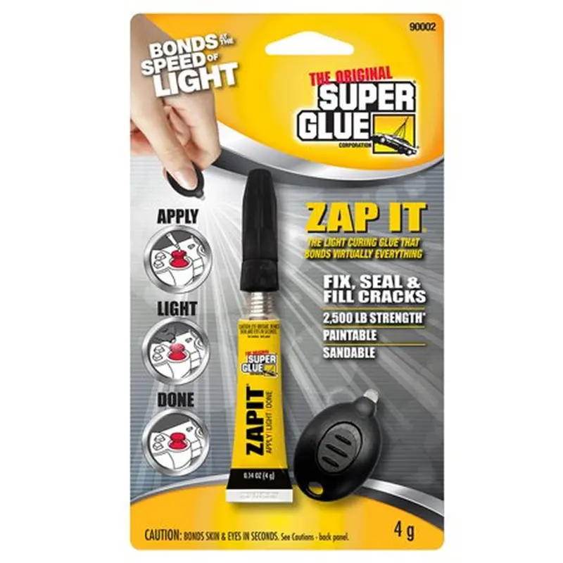 Zap It High-Strength Light-Cure Super Glue – 0.14 Oz Precision Adhesive 1