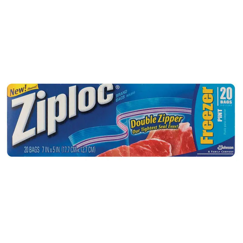 Ziploc Pint-Sized Freezer Bags – Bpa-Free, 20-Count Pack, Sku 00399 1
