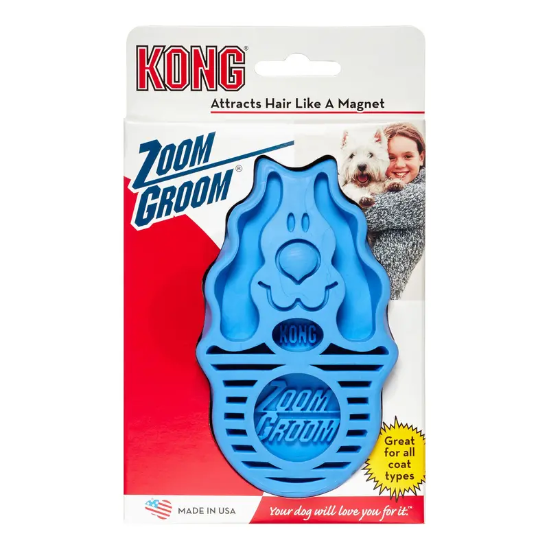 Zoomgroom Blue Large Dog Brush For Skin & Coat Health 1